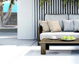 Hibo Striped Reversible Indoor/Outdoor Square Pillow Cover