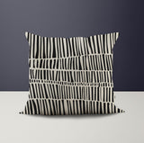 Hibo Striped Reversible Indoor/Outdoor Square Pillow Cover