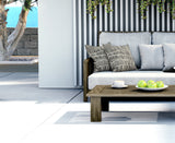 Hibo Striped Reversible Indoor/Outdoor Square Pillow Cover
