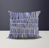 Hibo Striped Reversible Indoor/Outdoor Square Pillow Cover