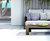 Hibo Striped Reversible Indoor/Outdoor Square Pillow Cover