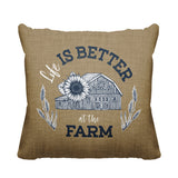 Hickory Typography Reversible Indoor/Outdoor Square Pillow