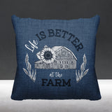 Hickory Typography Reversible Indoor/Outdoor Square Pillow