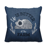 Hickory Typography Reversible Indoor/Outdoor Square Pillow
