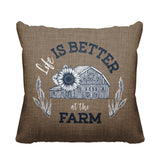 Hickory Typography Reversible Indoor/Outdoor Square Pillow