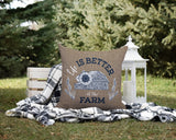 Hickory Typography Reversible Indoor/Outdoor Square Pillow