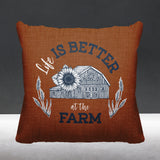 Hickory Typography Reversible Indoor/Outdoor Square Pillow