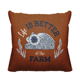 Hickory Typography Reversible Indoor/Outdoor Square Pillow