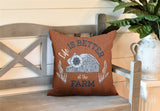 Hickory Typography Reversible Indoor/Outdoor Square Pillow