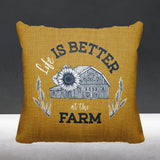 Hickory Typography Reversible Indoor/Outdoor Square Pillow