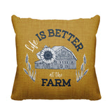 Hickory Typography Reversible Indoor/Outdoor Square Pillow