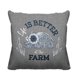 Hickory Typography Reversible Indoor/Outdoor Square Pillow