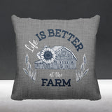 Hickory Typography Reversible Indoor/Outdoor Square Pillow