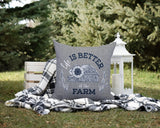 Hickory Typography Reversible Indoor/Outdoor Square Pillow