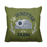 Hickory Typography Reversible Indoor/Outdoor Square Pillow