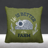 Hickory Typography Reversible Indoor/Outdoor Square Pillow
