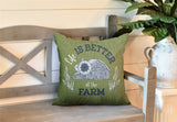 Hickory Typography Reversible Indoor/Outdoor Square Pillow