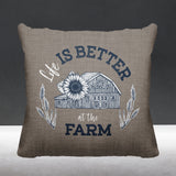 Hickory Typography Reversible Indoor/Outdoor Square Pillow