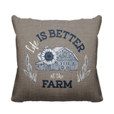 Hickory Typography Reversible Indoor/Outdoor Square Pillow