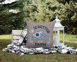 Hickory Typography Reversible Indoor/Outdoor Square Pillow