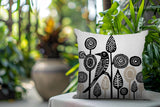 Hino Bird Reversible Indoor/Outdoor Square Pillow
