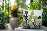 Hino Bird Reversible Indoor/Outdoor Square Pillow
