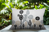 Hino Bird Reversible Indoor/Outdoor Square Pillow