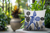 Hino Bird Reversible Indoor/Outdoor Square Pillow