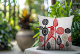Hino Bird Reversible Indoor/Outdoor Square Pillow