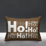Ho Ho Ho Typography Reversible Indoor/Outdoor Rectangular Pillow