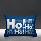Ho Ho Ho Typography Reversible Indoor/Outdoor Rectangular Pillow