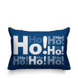 Ho Ho Ho Typography Reversible Indoor/Outdoor Rectangular Pillow