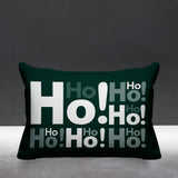 Ho Ho Ho Typography Reversible Indoor/Outdoor Rectangular Pillow
