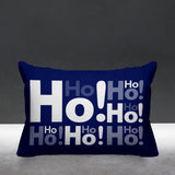 Ho Ho Ho Typography Reversible Indoor/Outdoor Rectangular Pillow