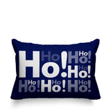 Ho Ho Ho Typography Reversible Indoor/Outdoor Rectangular Pillow