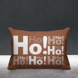 Ho Ho Ho Typography Reversible Indoor/Outdoor Rectangular Pillow