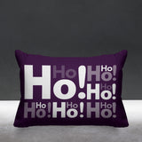 Ho Ho Ho Typography Reversible Indoor/Outdoor Rectangular Pillow