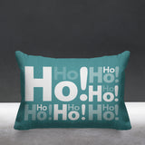 Ho Ho Ho Typography Reversible Indoor/Outdoor Rectangular Pillow