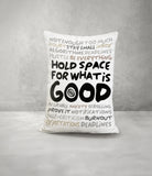 Hold Space Lumber Pillow in Space White Faux Linen - Size 14x20
