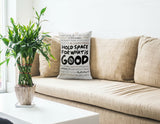 Hold Space Lumber Pillow in Space White Faux Linen - Size 14x20