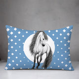 Horse Indoor/Outdoor Reversible Rectangular Pillow