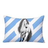 Horse Indoor/Outdoor Reversible Rectangular Pillow