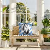 Horse Indoor/Outdoor Reversible Square Pillow