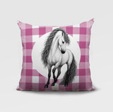 Horse Indoor/Outdoor Reversible Square Pillow