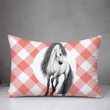Horse Indoor/Outdoor Reversible Rectangular Pillow