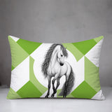Horse Indoor/Outdoor Reversible Rectangular Pillow