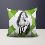 Horse Indoor/Outdoor Reversible Square Pillow
