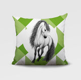 Horse Indoor/Outdoor Reversible Square Pillow