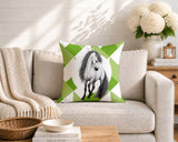 Horse Indoor/Outdoor Reversible Square Pillow