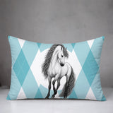 Horse Indoor/Outdoor Reversible Rectangular Pillow